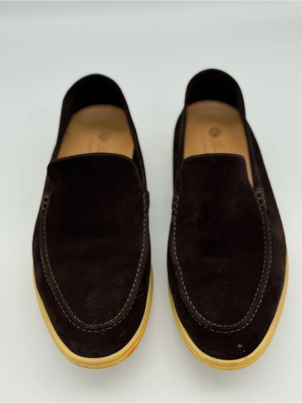 Loro Piana Summer Walk Dark Brown Suede Loafers Men’s US 11.5 D EU 44.5